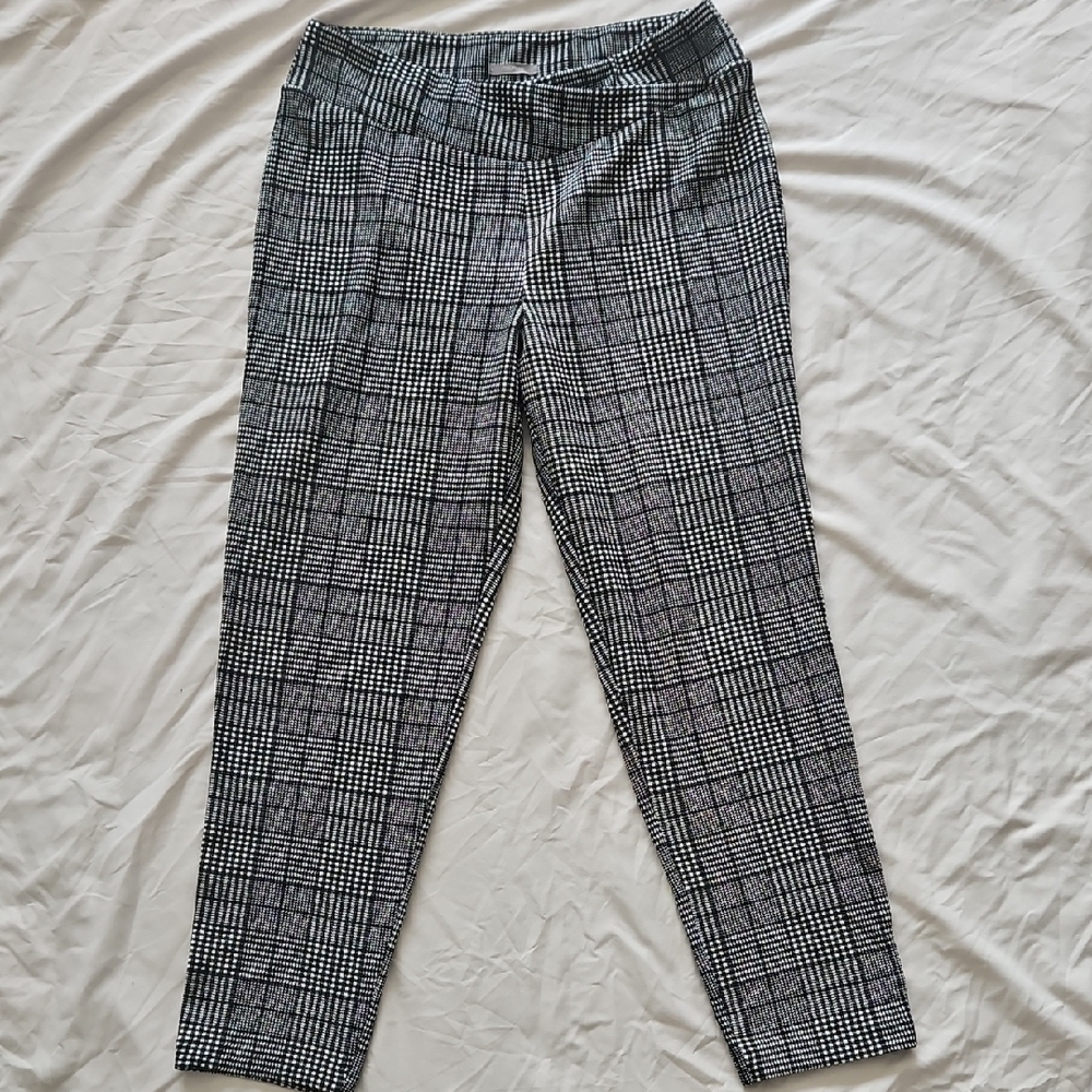 Maurices Black and White Plaid Trousers